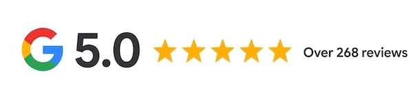 5 Star Rating - Over 268 Reviews